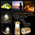 thumbnail image 4 of 3 Pack Solar USB Rechargeable Brightest COB LED Camping Lantern , Charging for Android, Waterproof Collapsible Emergency LED Light - Black, 4 of 9