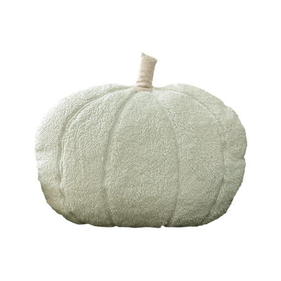 QLUEWX Large Pumpkin Plush Pillow, 13.7 Inch Fluffy 3D Pumpkin Shaped Throw Cushion Soft Stuffed Pumpkin Decor Pillow for Halloween Home Sofa Bedroom Decor Holiday Gift for Kids Adults