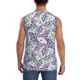 thumbnail image 4 of Haiem Men's Lavender Flowers Print Tank Tops Summer Sleeveless Cut Off Workout T-Shirts Fitness Vest Athletic Undershirts-Large, 4 of 8