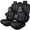 Black, variant on Black Car Seat Covers for Subaru Impreza Outback 2002 Car Seat Cover , Faux Leather, Cab seat covers, With Lumbar Support, Waterproof, Beautify the Interior of Old Cars