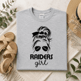 thumbnail image 2 of Football Raiders Girl Messy Bun Inspired Graphic T-Shirt, 2 of 6