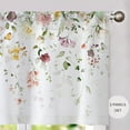 thumbnail image 5 of Flower Leaves Curtains 27 Inches Wide 24 Inches Length 2 Panels Watercolour Yellow Floral Rod Pocket Window Curtain Plant Printed Curtains for Kitchen Bathroom, 5 of 6