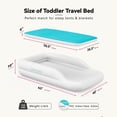 thumbnail image 2 of Cama de viaje portátil para niños pequeños COMMOUDS con parachoques de seguridad y bomba, 2 of 8