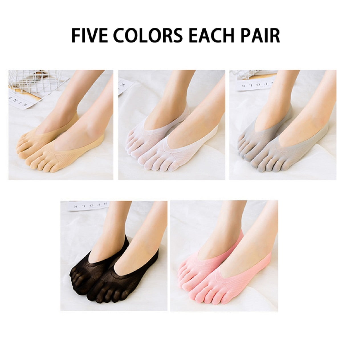 Ortho Toe Compression Socks with Toes Full Toe Yoga Socks DoreenAbe 5 pairs Ortho Toe Compression Socks for Women No Show Full Five Low Cut Finger Liner Split-Toe Five-Finger Socks