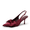DARK RED, variant on Women’s Slingback Pumps, 3-Inch Stiletto High Heels with Bow, Closed Toe Satin Dress Shoes for Wedding & Work
