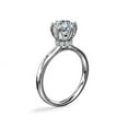 thumbnail image 3 of 2.10 Carat Stunning Round Cut Moissanite (D/VVS1) Anniversary Ring for Wife Solid 18K White Gold Size 8.5 by Diamond-Capitals, 3 of 8