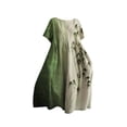 thumbnail image 4 of Ruyang Women Casual Loose Boho Floral Dress with Pockets Short Sleeve Long Maxi Summer Beach Swing Dress Floral Beach Dresses for Women, 4 of 4