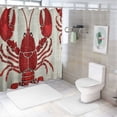 thumbnail image 7 of ONETECH Lobster Shower Curtain Multiple Sizes 100% Polyester Fiber Chic Modern Bathroom Decor 69x72, 7 of 7