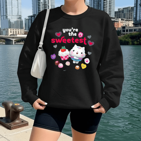 Gabby's Dollhouse Cakey You're the Sweetest Graphic for Kids Girls Boys Sweatshirt, for Men & Women, up to Size 5XL