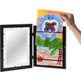 thumbnail image 5 of Marco de arte para niños de carga frontal en negro - Marco de fotos de 8,5 x 11 con tapete y 10 x 12,5 sin tapete - Marcos de arte para niños con pantalla intercambiable, 5 of 5