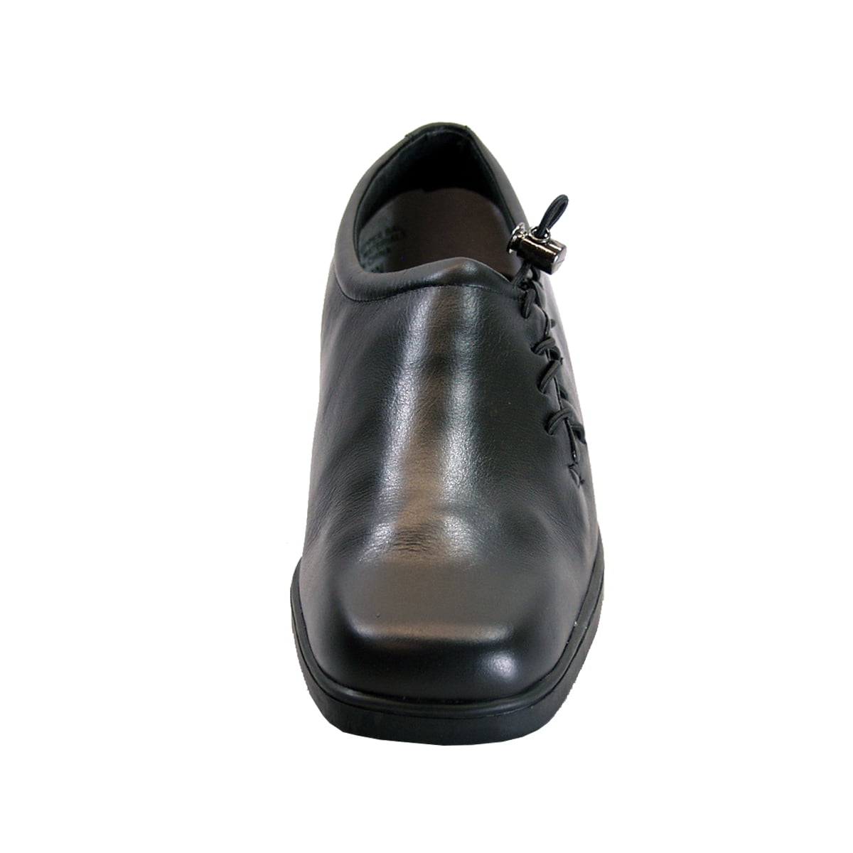 PEERAGE Dusty Women's Wide Width Comfort Leather Loafers BLACK 5.5