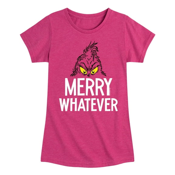Dr. Seuss - The Grinch Merry Whatever - Toddler And Youth Girls Short Sleeve Graphic T-Shirt
