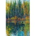 thumbnail image 2 of OToole, Tim 13x18 White Modern Wood Framed Museum Art Print Titled - Pine Reflection I, 2 of 4