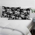 thumbnail image 4 of Black Rose Standard Size Pillow Cover,Pillowcase Protectors with Zipper,Breathable Decorative Throw Pillow Case Cover,Vintage Pastoral Botanical Floral Leaves Vines Pillow Shams for Couch 20x26Inch, 4 of 8
