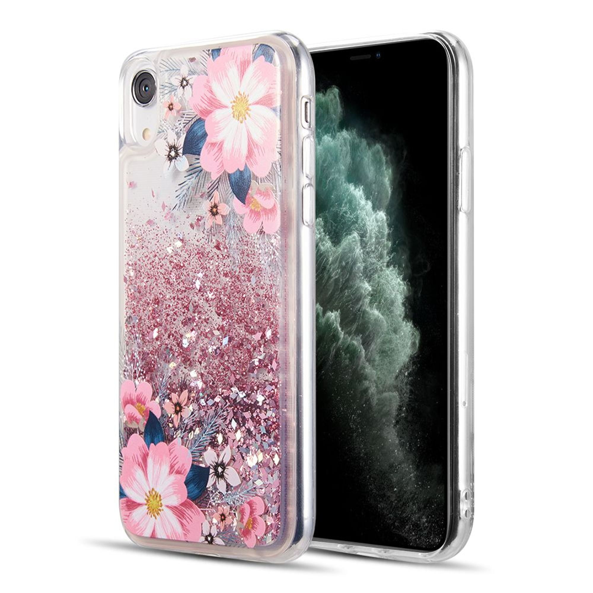 For Apple iPhone XR Case, by Insten Waterfall Liquid Sparkling