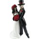 thumbnail image 1 of Estatuilla de resina para novio y novia, esqueleto espeluznante para Halloween, estatua aterradora para pareja de bodas, decoraciones para fiesta de Halloween, regalos de boda, 1 of 7