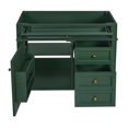 thumbnail image 2 of 36'' Bathroom Vanity without Sink, Modern Bathroom Storage Cabinet with 2 Drawers and a Tip-out Drawer, Green, 2 of 7