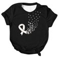 thumbnail image 1 of WEAIXIMIUNG T-Shirt Graphique de la Saint-Valentin pour la Sensibilisation au Cancer, 1 of 4