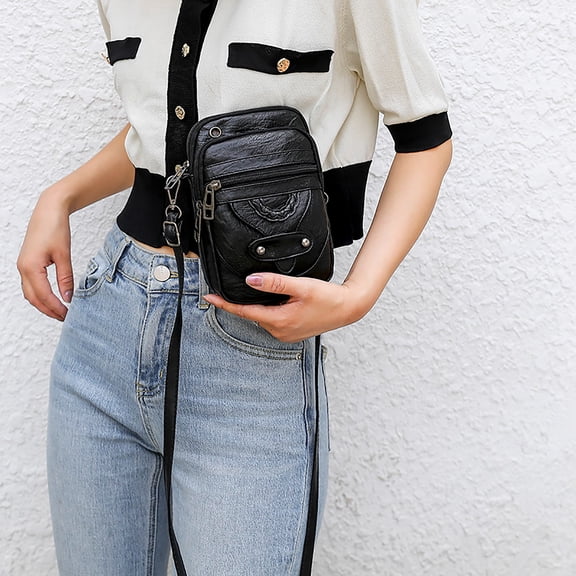 Small Crossbody Bags for Women Adjustable Strap Retro Lightweight Cell Phone Purse Multi-Function Shoulder Bag