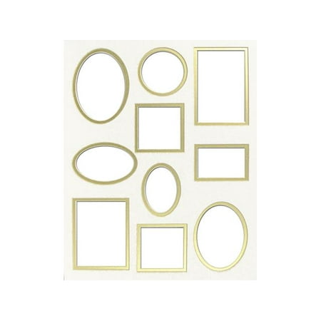 PA Framing Collage Mat 11x14 with Ten Assorted Cream Core Openings for Pictures- Ivory on Gold Double Matting with 10 Windows