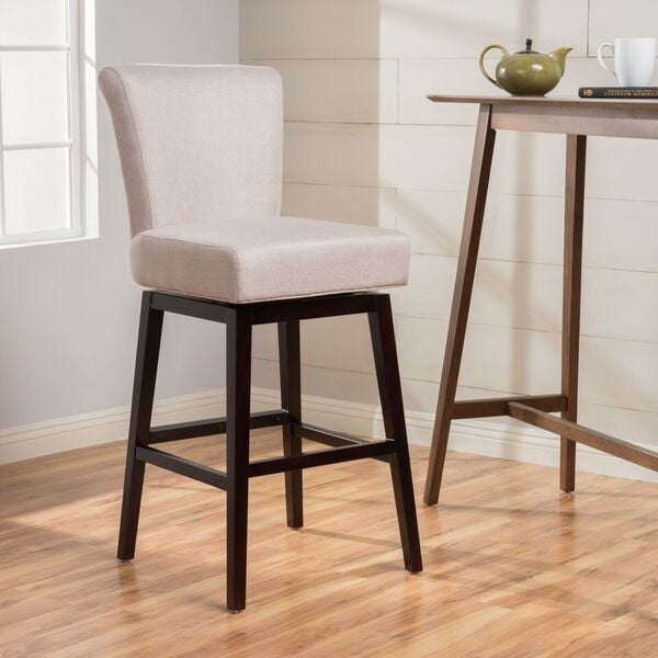 Noble House Hannah Modern Contemporary Fabric Swivel Counter Stool