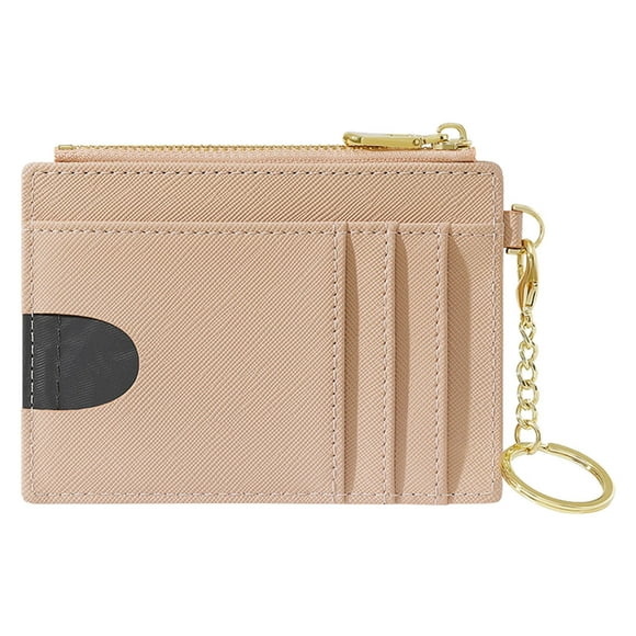 YOUSNH Women Wallet Fashionable New Pattern Simple Solid Color Multi Card Practical Zipper Wallet Pink