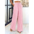 thumbnail image 4 of PRETTYGARDEN Women's Wide Leg Gingham Lounge Pants Summer Casual Plaid Trousers Spring Y2K Clothes Comfy Bottoms, 4 of 10