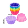 thumbnail image 3 of YYKihy Pack Of 12 Reusable Silicone Cups Cake Paper Cup Dessert Baking Pans Liners Cups Liners Cake Dessert, 3 of 7