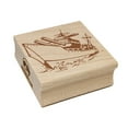 thumbnail image 1 of Cartoon Navy Battleship Square Rubber Stamp Stamping Scrapbooking Crafting - Large 2.75in, 1 of 7