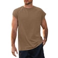 thumbnail image 5 of Blekii Men's Muscle Tank Top Workout Gym Athletic T Shirt Casual Cap Sleeve Summer Top Khaki 2Xl, 5 of 10
