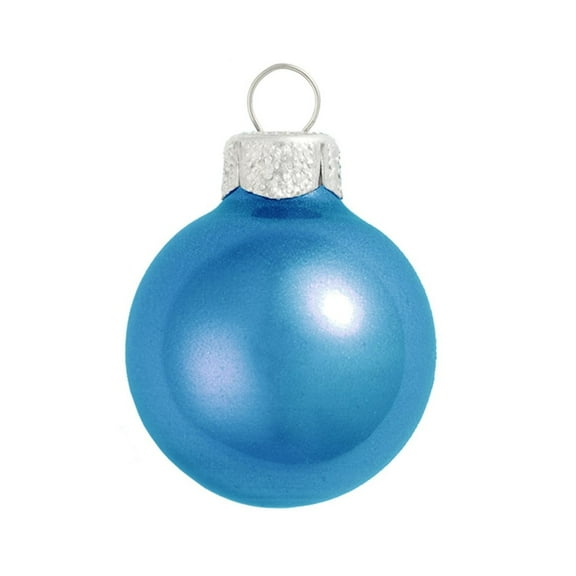 40ct Metallic Cobalt Blue Glass Ball Christmas Ornaments 1.5" (40mm)