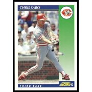 1992 Score Chris Sabo #70 Cincinnati Reds Baseball Card Very Good Cincinnati Reds MLB Baseball Trading Card