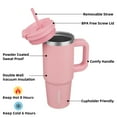 thumbnail image 3 of BJPKPK 30oz Stainless Steel Insulated Tumbler With Handle And Lid Straw Travel Coffee Mug Thermal Cup,Light Pink, 3 of 7