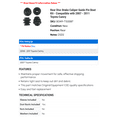 thumbnail image 2 of Rear Disc Brake Caliper Guide Pin Boot Kit - Compatible with 2007 - 2011 Toyota Camry 2008 2009 2010, 2 of 2