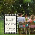 thumbnail image 2 of Best Neighbor Ever Garden Flag Funny Garden Flag 12.5x18 Love Your Neighbor Holiday Yard Decorations Double Sided Burlap Outdoor Decorative Flags for Home House Yard Lawn Patio, 2 of 6