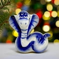 thumbnail image 4 of STPgoods Kali Cobra Handmade Porcelain Figurine 1.8" Symbol of 2025 Gzhel Figurine Hand-Painted Porcelain Sculpture Home Decor Tabletop Porcelain Snake, Blue and White, 4 of 4