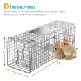 Live Animal Trap Extra Large Rodent Cage Garden Rabbit Raccoon Cat 24