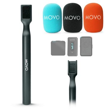 Movo WMX-HM Wireless Interview Microphone Adapter for Rode GO, DJI Mic and more