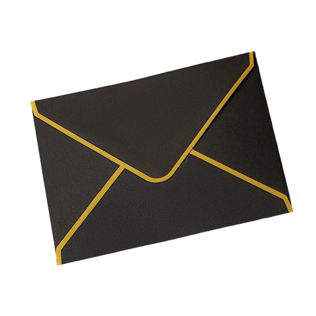 100pcs Lavishness A7 Mailing Envelopes for Formal Incidents 5x7 Foot Black Writing Materials