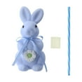 thumbnail image 2 of Orangide Easter Decor, Foam Flocked Bunny Tabletop Decorations, Flocking Bunny Figurine with Sunflower Moss Rabbit Tabletop Ornament with Bow tie for Spring Home Office Table Decor, 2 of 6