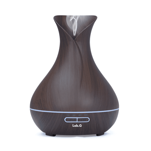 Humidificador Difusor Ultrasónico 400ml Luces Control Remoto Lab.G Chocolate