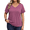 1 Purple-Red, variant on 3/4 Sleeve Womens Plus Size Tops V Neck Trendy Tunic Blouses Curved Hem Casual Shirts