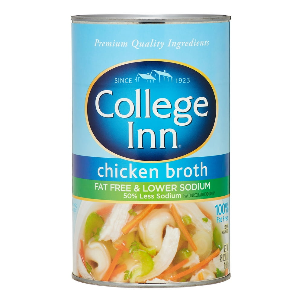 College Inn Fat Free & Lower Sodium Chicken Broth 48 oz. Can Walmart