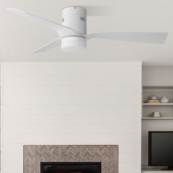 CARRO Pollux 52-inch Indoor Smart Ceiling Fan, Dimmable LED Light Kit and Remote Works with Alexa/Google Home/Siri White