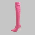 thumbnail image 2 of AnuYalue Boots on Clearance 2024 Thigh High Boots for Womens Over The Knee Heels Long Comfy Pointed Toe Boots Stretch Long Fall Y2K Boots Fashion Comfy Comfy Stiletto High Heel Boots, 2 of 5