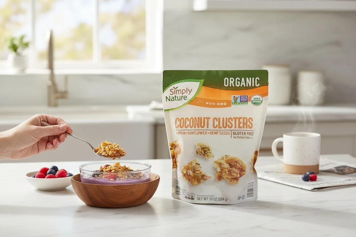 Keto Coconut Clusters, Organic Snack with Pumpkin, Sunflower & Hemp Seeds, Gluten-Free, Non-GMO, 10 oz- Pack of 2