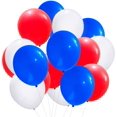 thumbnail image 2 of 30 Globos de Látex 12 Pulgadas Rojos Blancos y Azules para Fiesta JM, 2 of 4