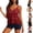 #487 Red, variant on Felirenzacia Sequin Beaded Tops for Women Sexy See Through Glitter Tank Top Sleeveless V-Neck Sparkly Crop Tops Clubwear,Red,S