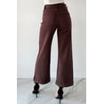 thumbnail image 2 of Women's Red Sandalwood Wide Leg Cropped Jeans – Casual Daily High Waist Denim, 16, 2 of 10