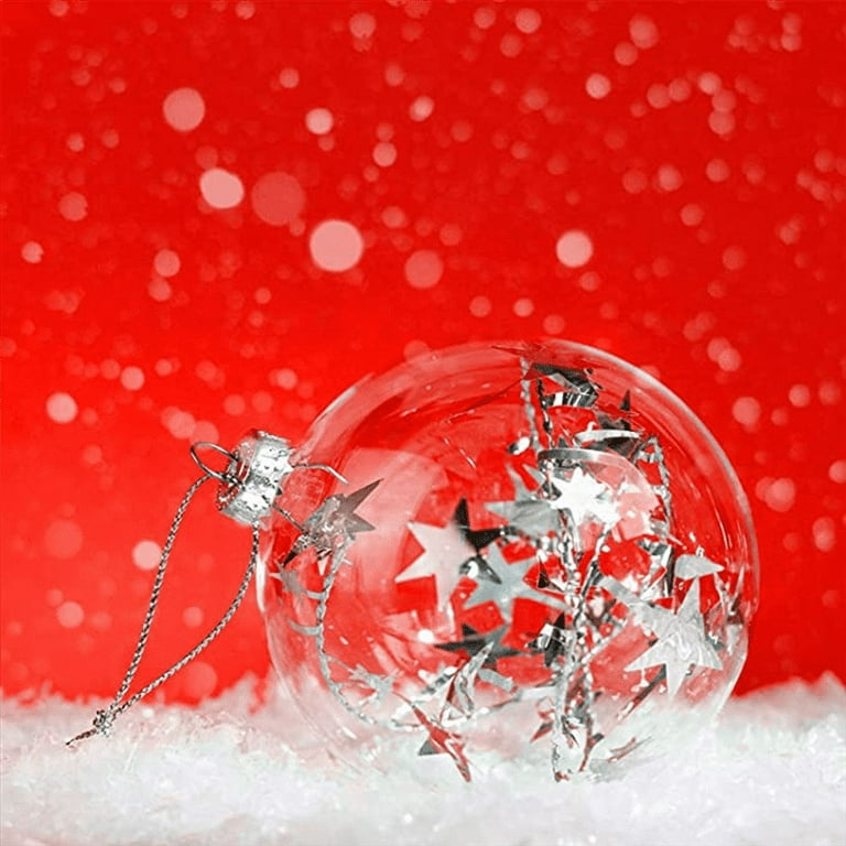 8cm Fillable Clear Plastic Ornament Balls，Christmas Balls